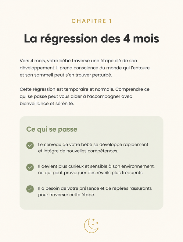 Page du guide : la régression des 4 mois